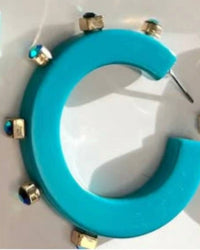 Smythe - Women's City Girl Jewel Large Hoop Earrings