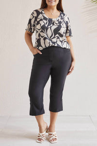 Tribal - Flatten It Pull On Capri - Plus