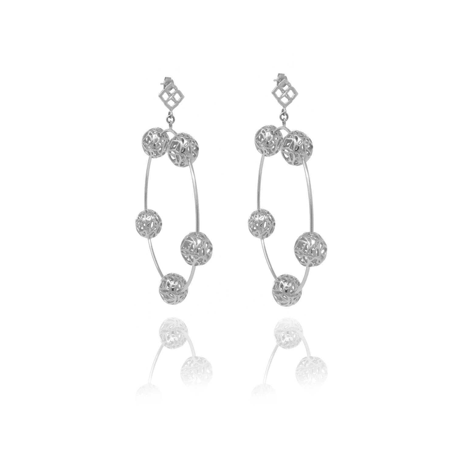 Georgina Jewelry - Women's Signature Sphere Dangle Hoops