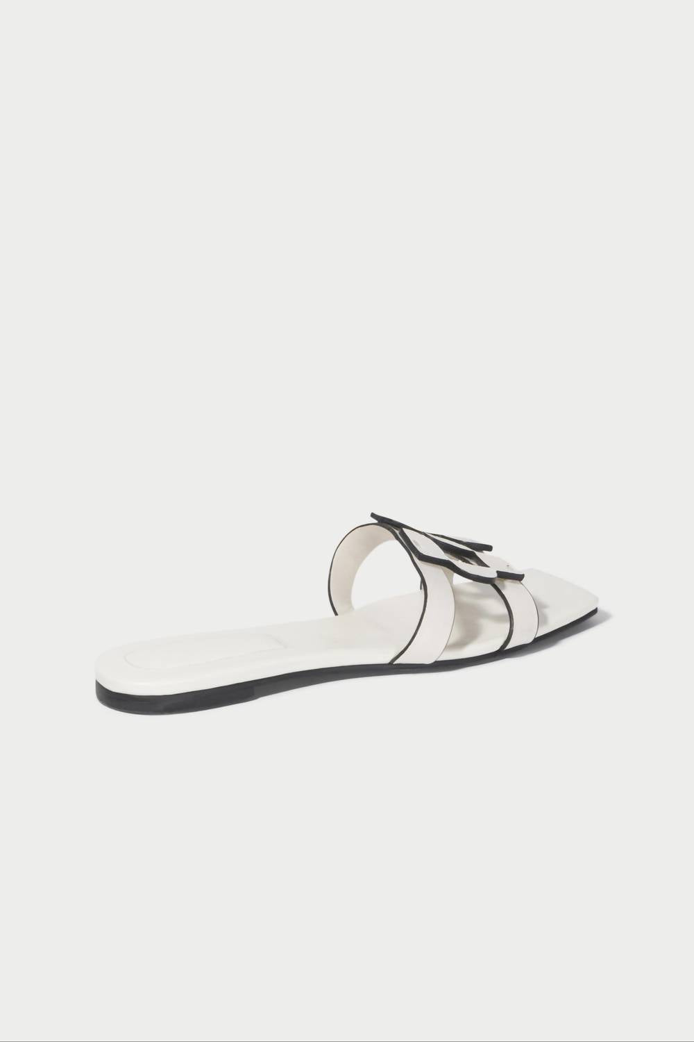 SIMKHAI Women's Monogram Flat Slide in ivory - women's sandal - view 4