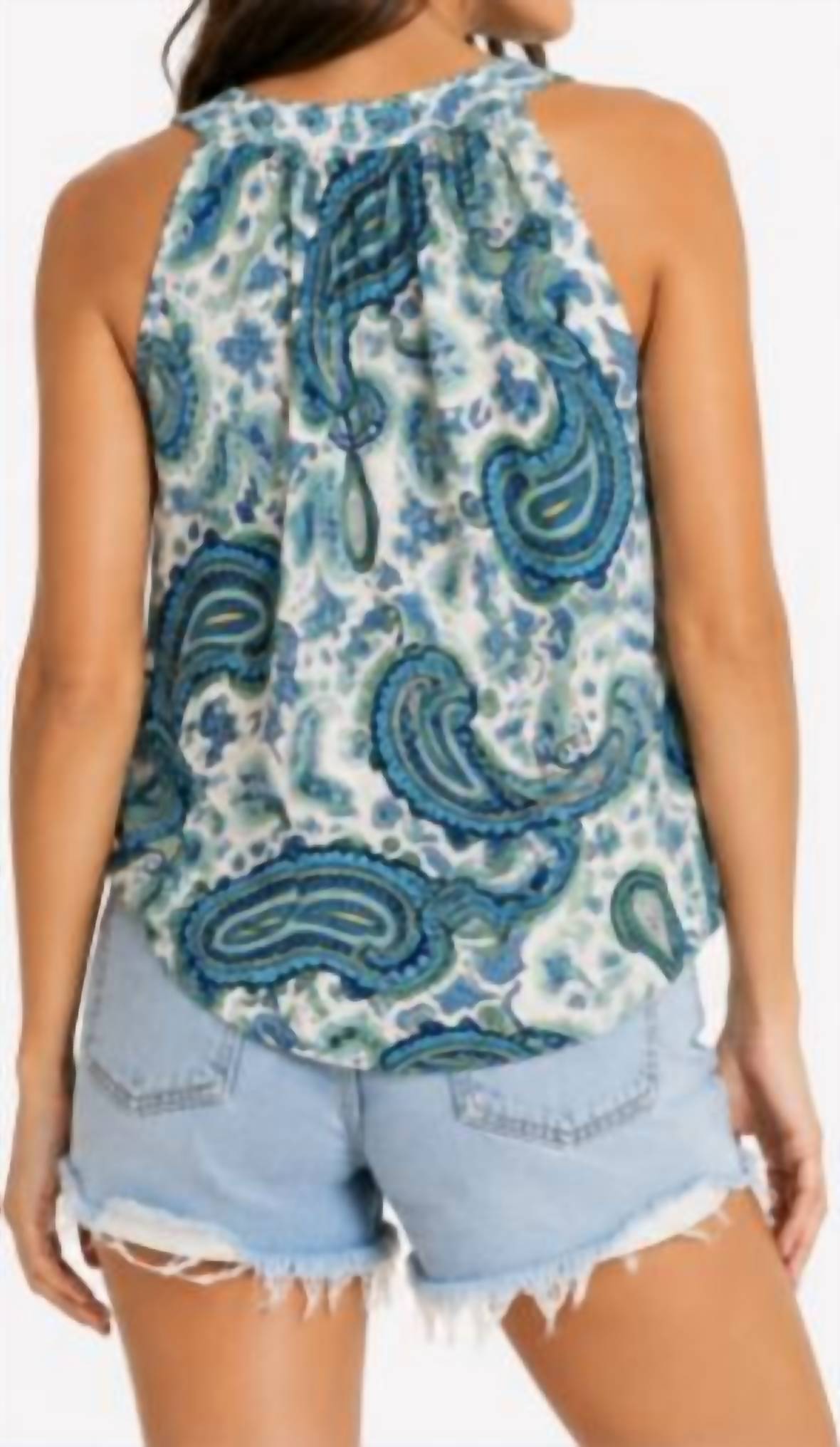 Drew - Bree Print Ruffle Tank