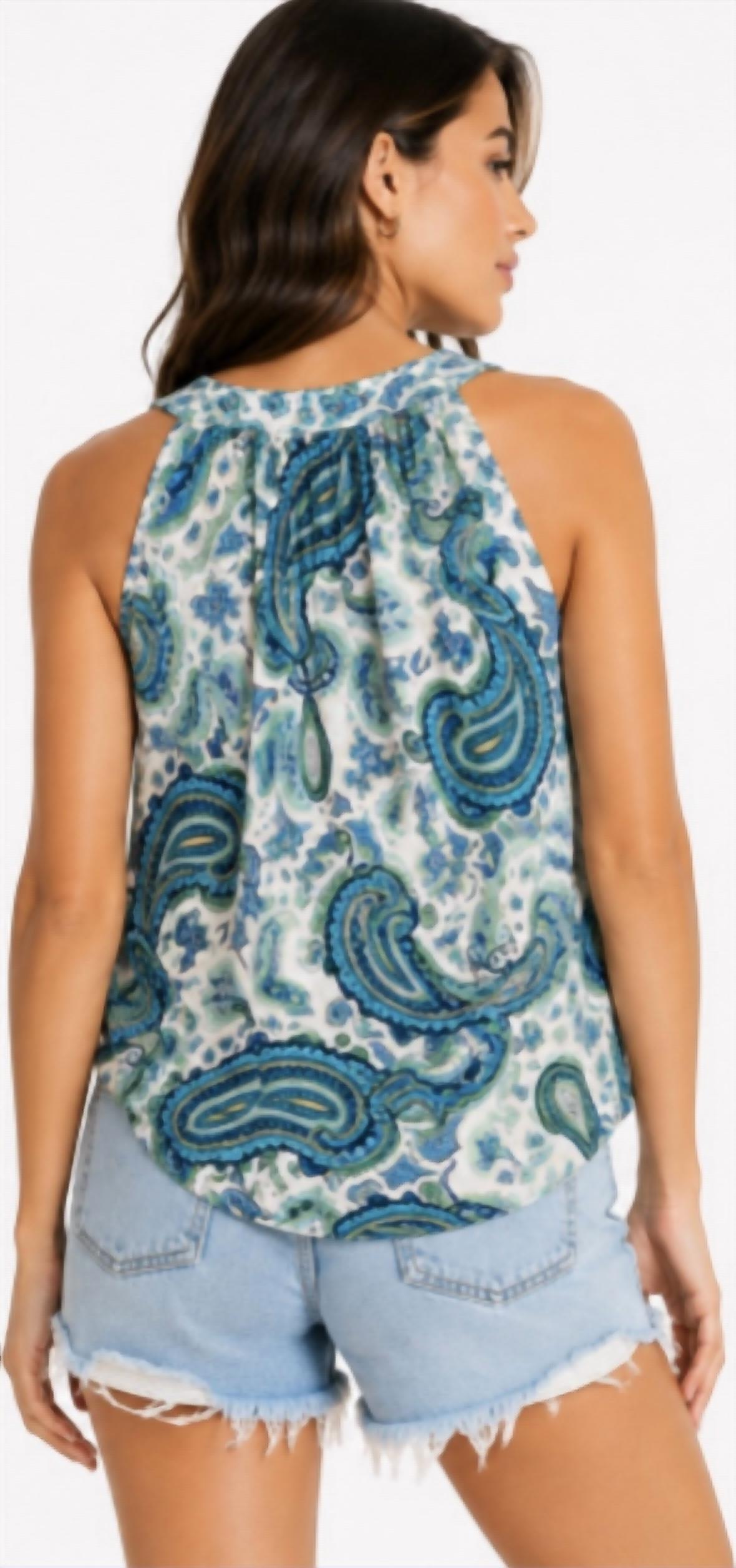 Drew - Bree Print Ruffle Tank