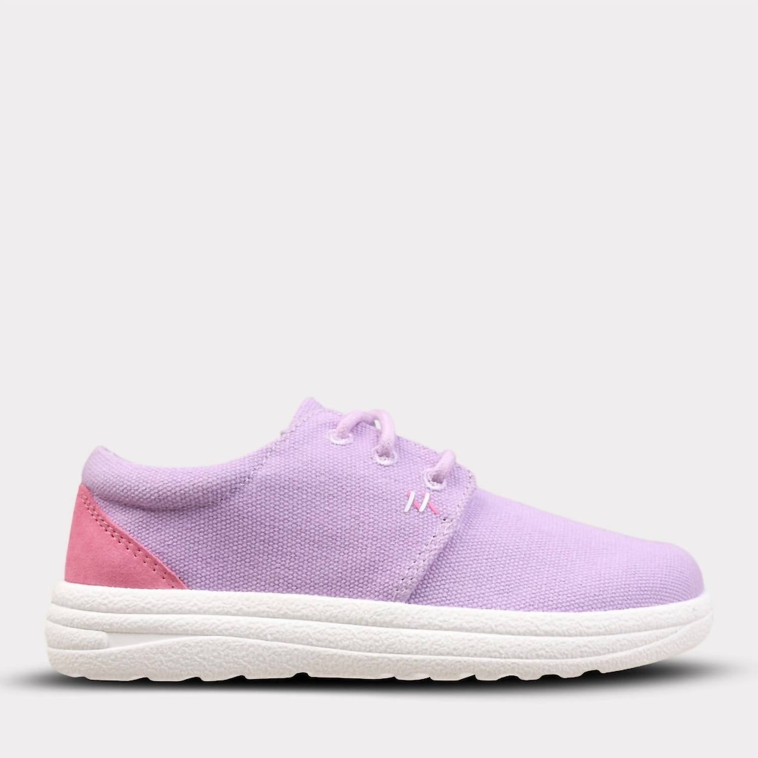 Mykos Kid's Palmer Lace-up Travel Sneaker in purple - kids' sneaker - detail view