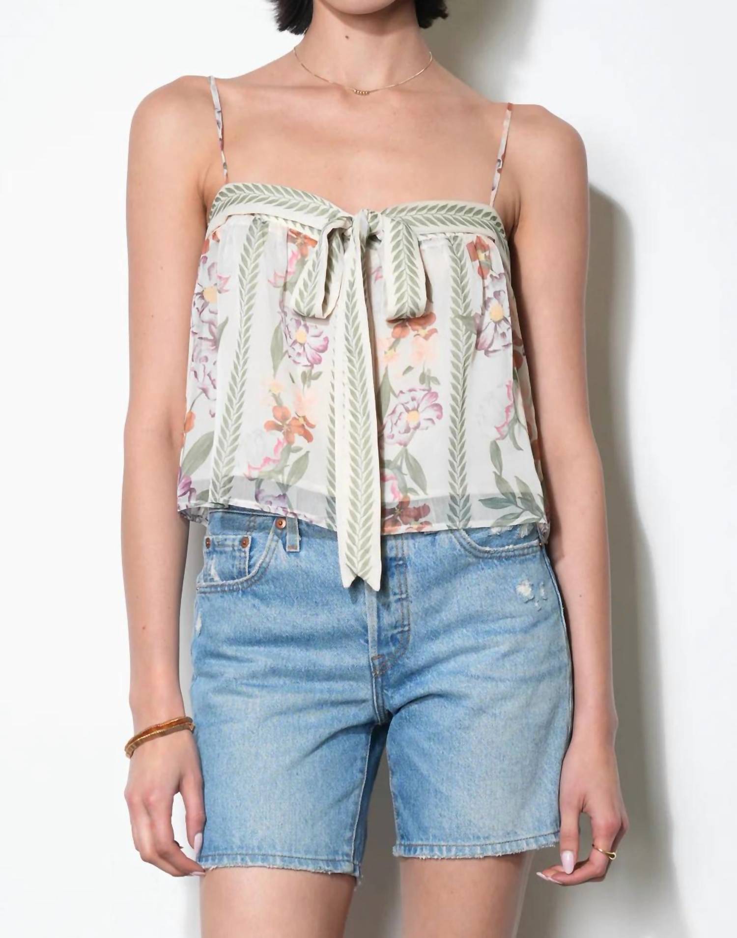Greylin - Taylor Tie Front Top