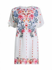 Johnny Was - RUCHED SLEEVE DRESS - SLIP