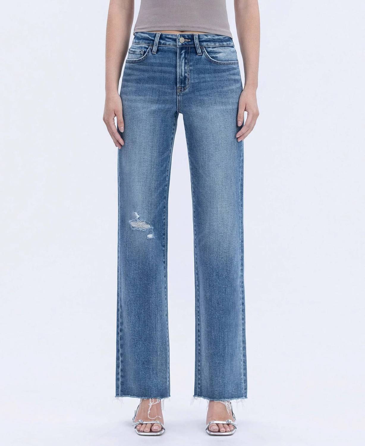 Flying Monkey - Cape May Hem Slim Wide Jeans