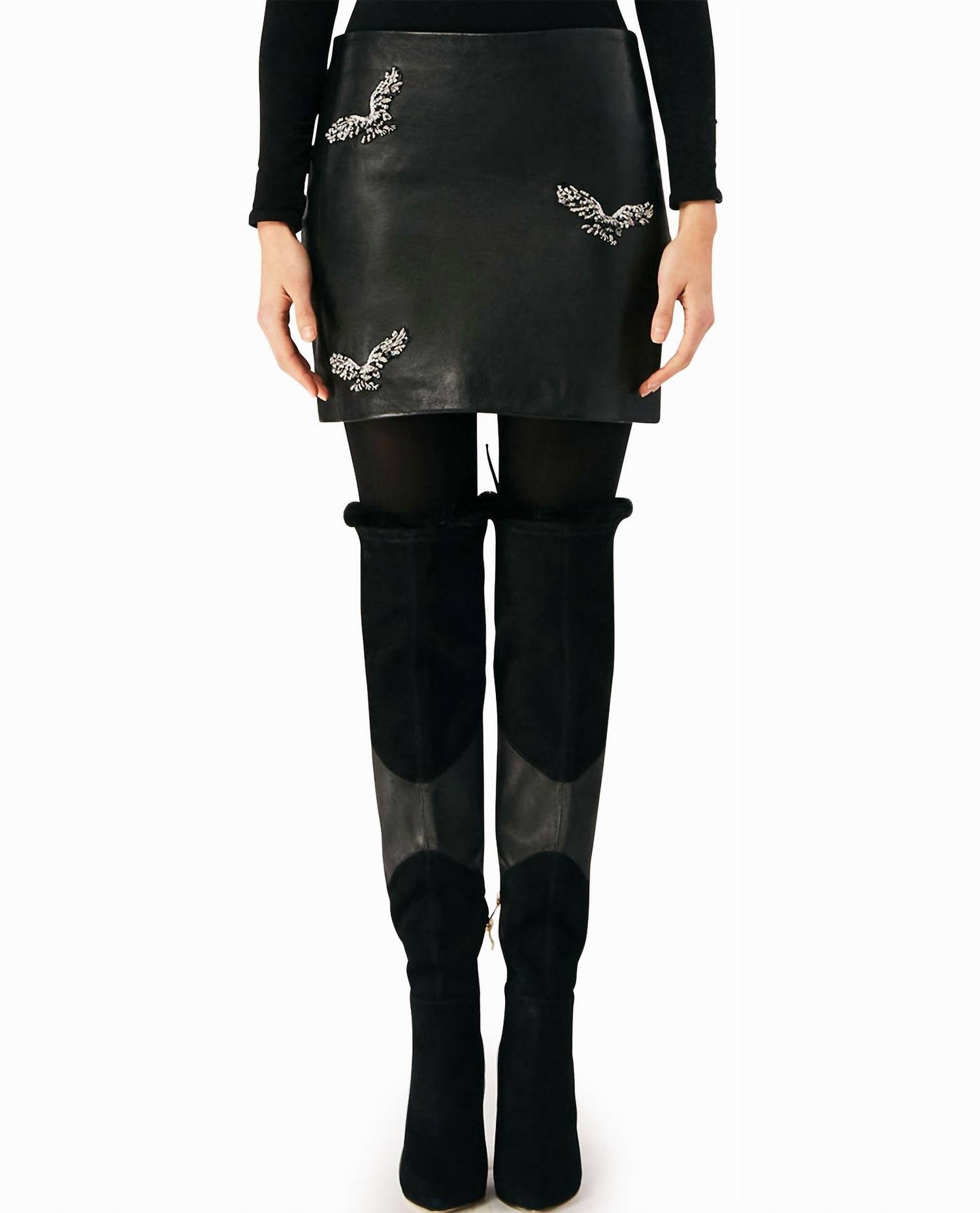 Nicole Miller - Leather Mini Skirt