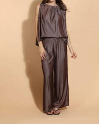 Jessie Liu - Elastic Waist Wide Leg Pants
