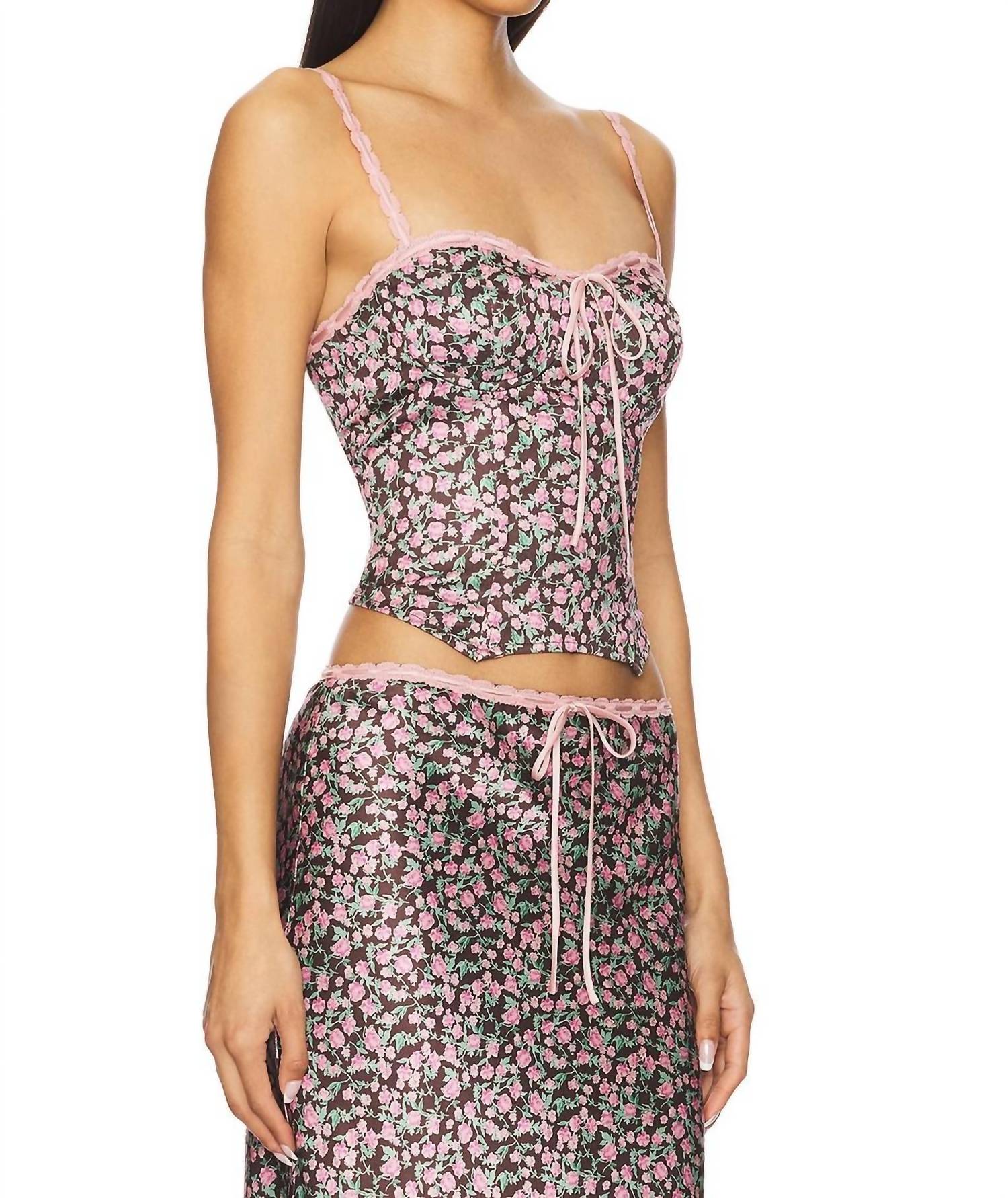 Nia - Pauline Floral Corset Top