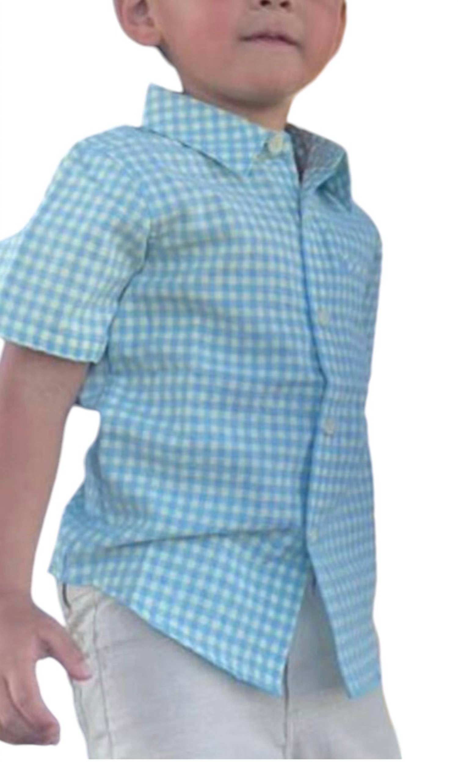 Me & Henry - Boy's Plaid Short Sleeve Shirt