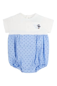 Armani - Kid's Bi-material Bubble With Striped All-over Eagle