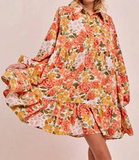 Bibi - Fall Shirt Long Sleeve Dress