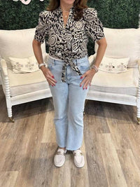 Elan - Poof Sleeve Blouse
