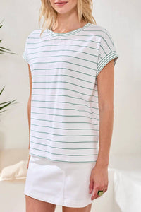 Tribal - Stripe Cap Sleeve Top