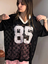 Mimosa - Stevie Lace Contrast Jersey Top