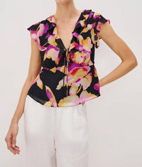 Rails - Carmine Chiffon Ruffles Top
