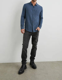 Rails Wyatt Button Down Shirt in sea blue - men's shirt - view 4