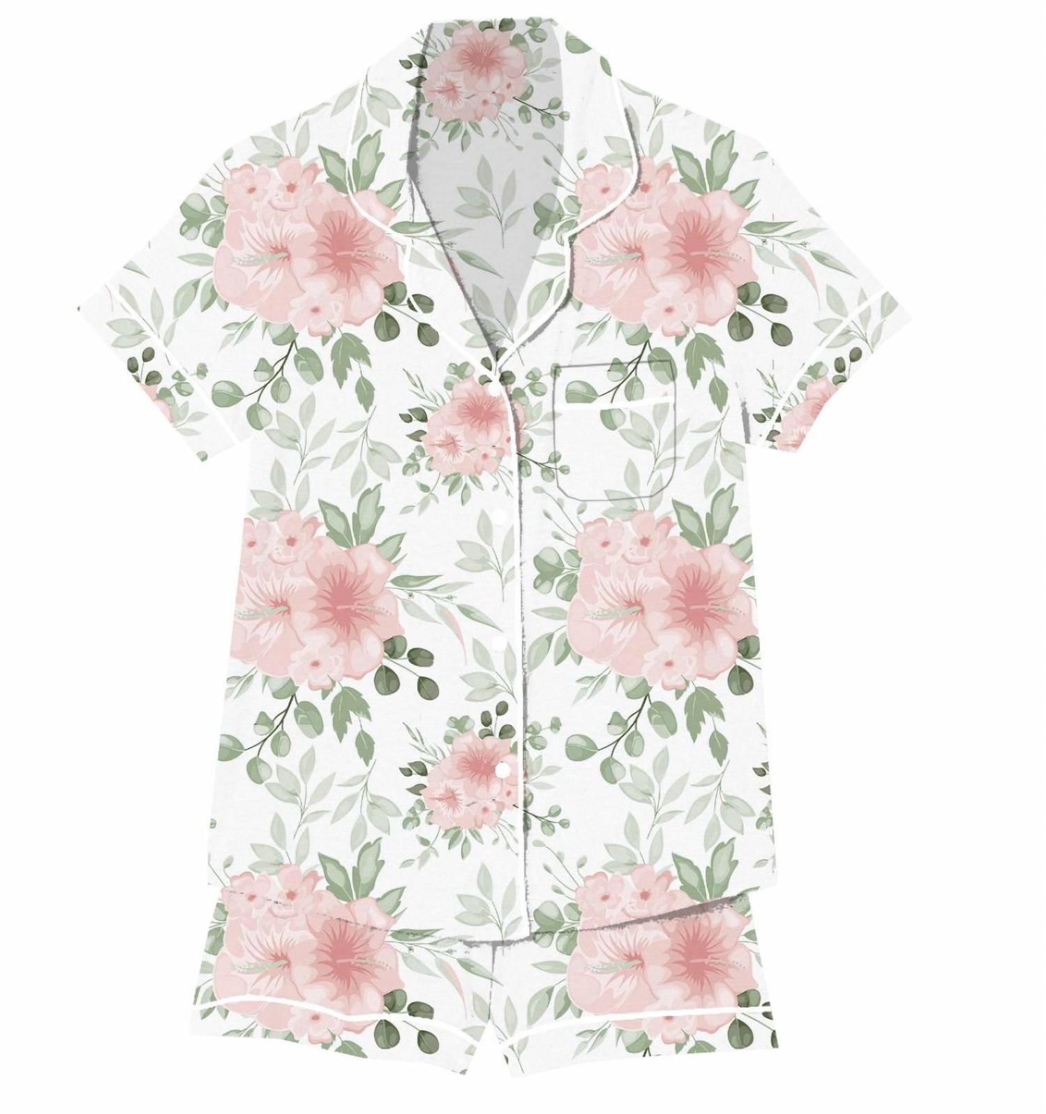 Jane Marie - Women's Silky Satin Pajama Short Set