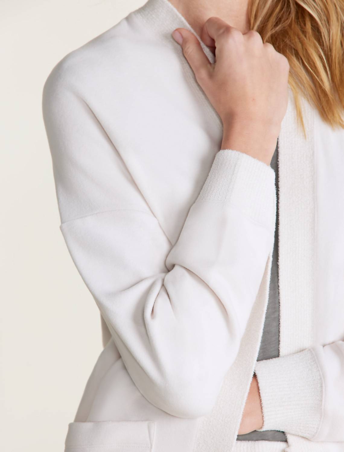 Barefoot Dreams - Malibu Collection Brushed Fleece Mix Cardigan