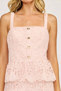 Lucy Paris - Rosalie Peplum Lace Dress