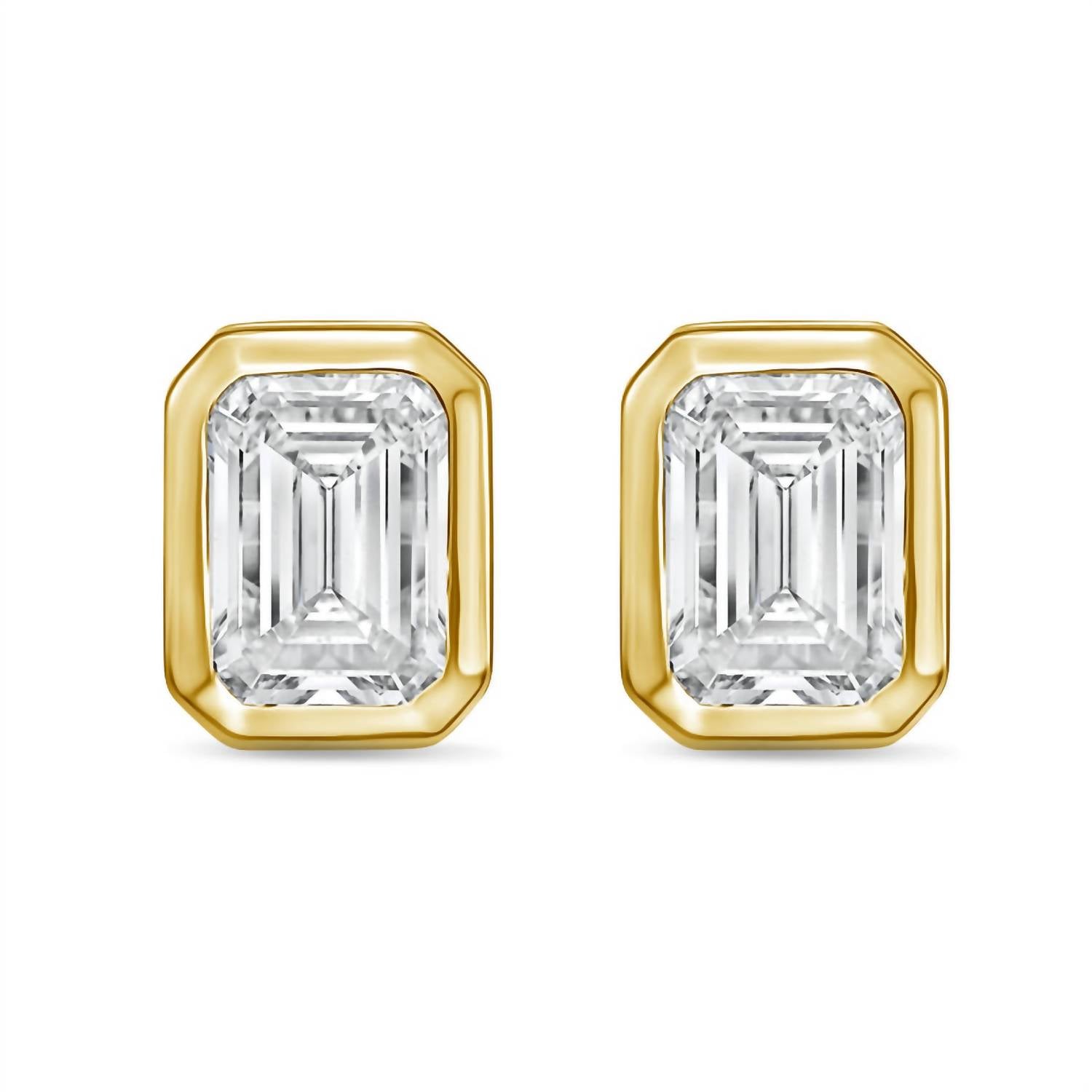 Diana M Jewels - Women's Emerald Lab-grown Diamond Stud Earrings (5.00 Tcw) - Statement