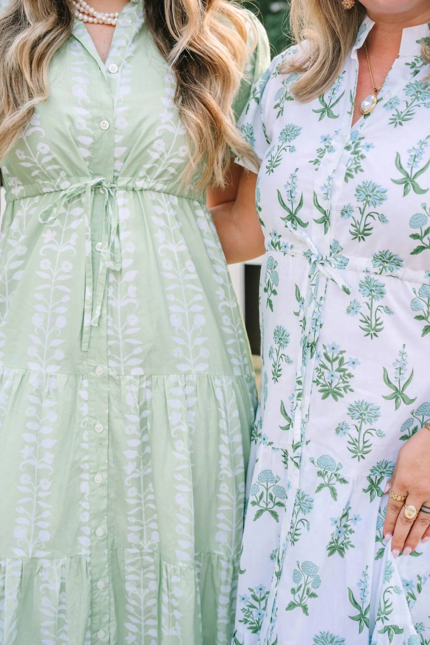 VICTORIA DUNN Magnolia Flutter Maxi Dress in botanical vine - women's dress - view 6
