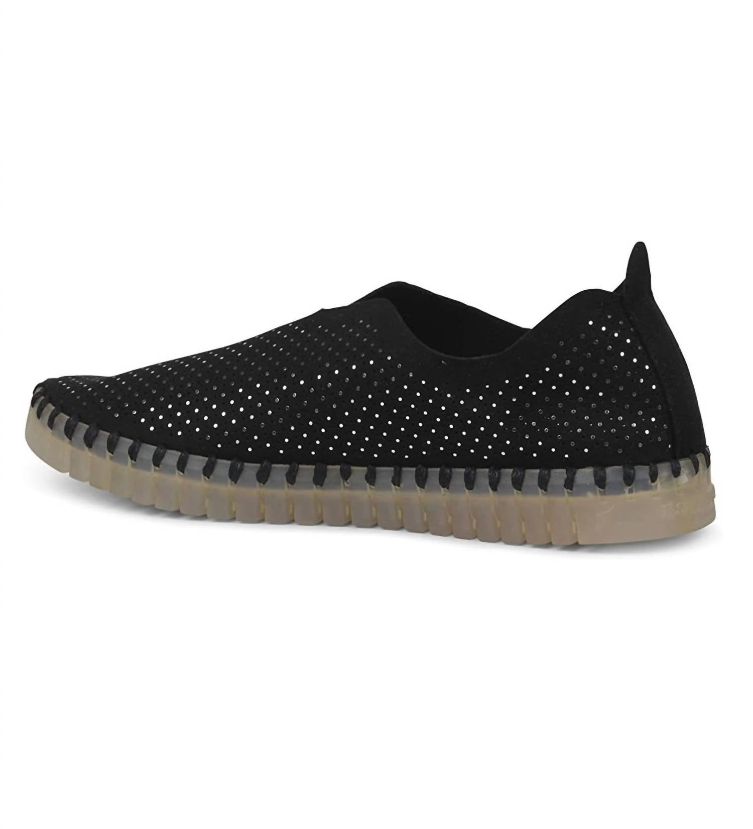 Ilse Jacobsen Women's Tulip 138 Lux Slip-on Flats in black - women's flats - detail view