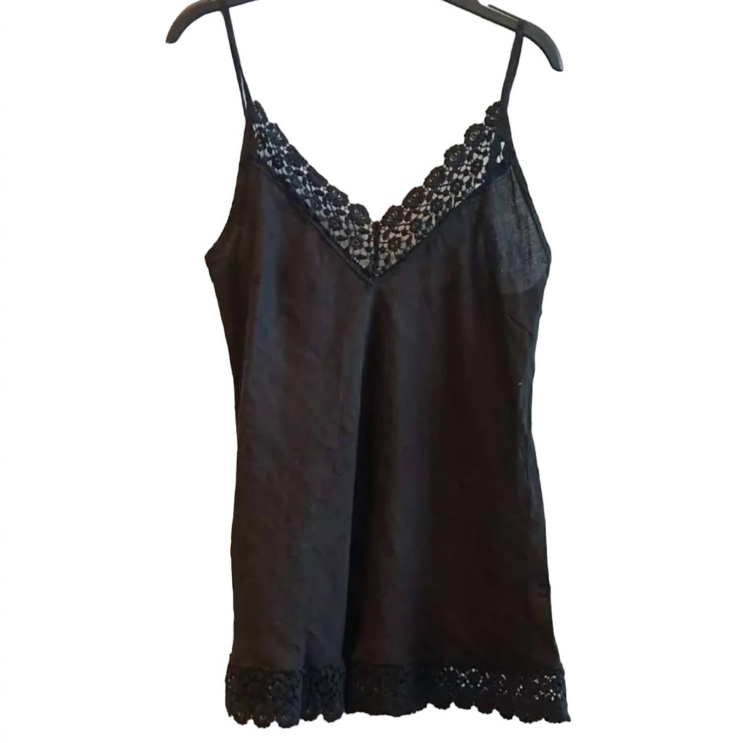 Made In Italy - Grace Linen Lace Tank