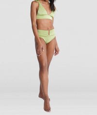 inBodi Swim The Key West High Waist Bottom in green - women's swimwear