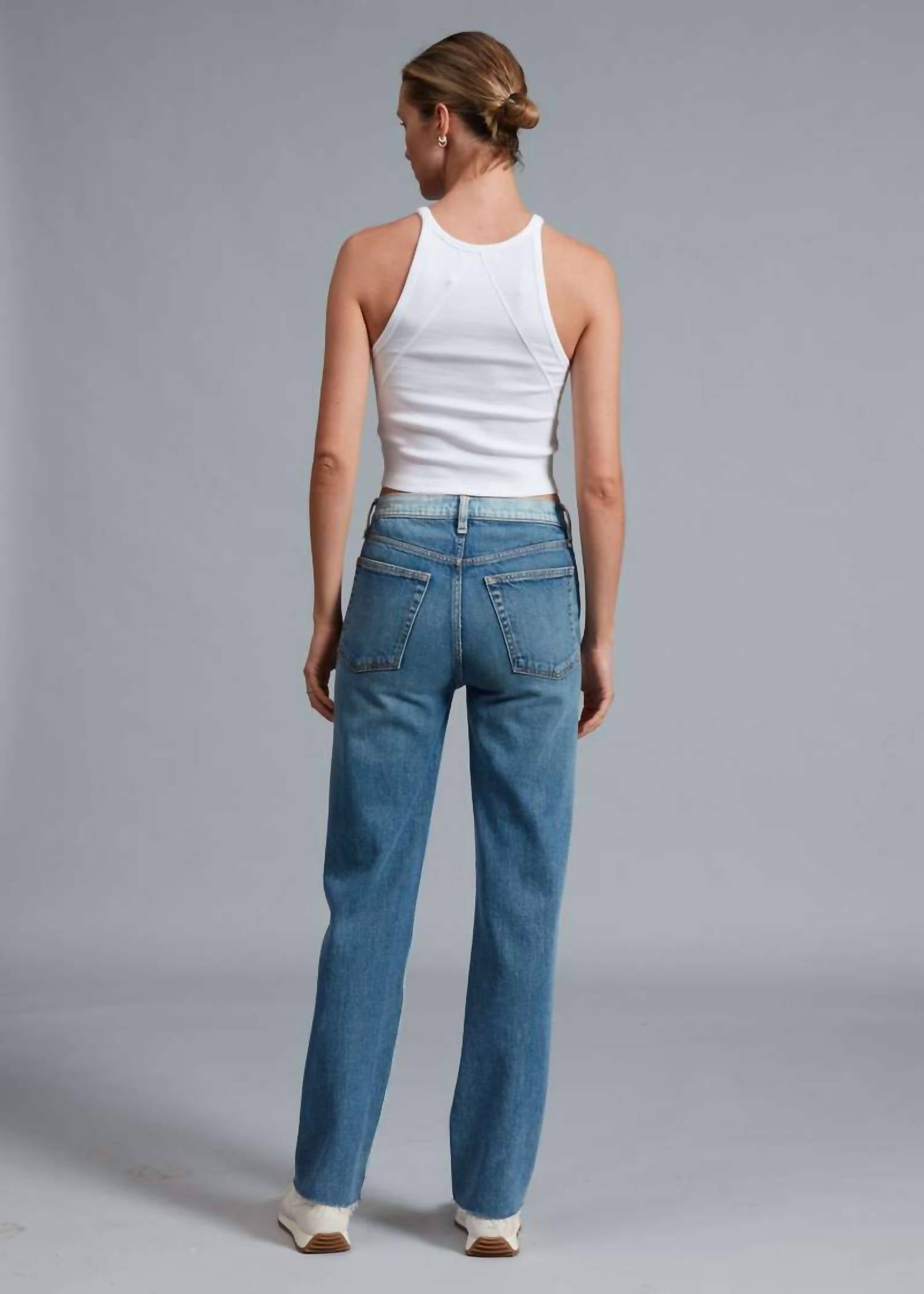 Rag & Bone Harlow Two Tone Jean in double indigo - women's jeans - alternate view