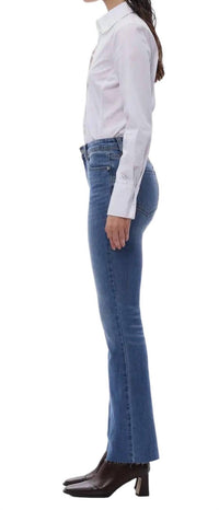 Oat New York - Women's Mid Rise Bootcut Slim Flare Ankle Jeans