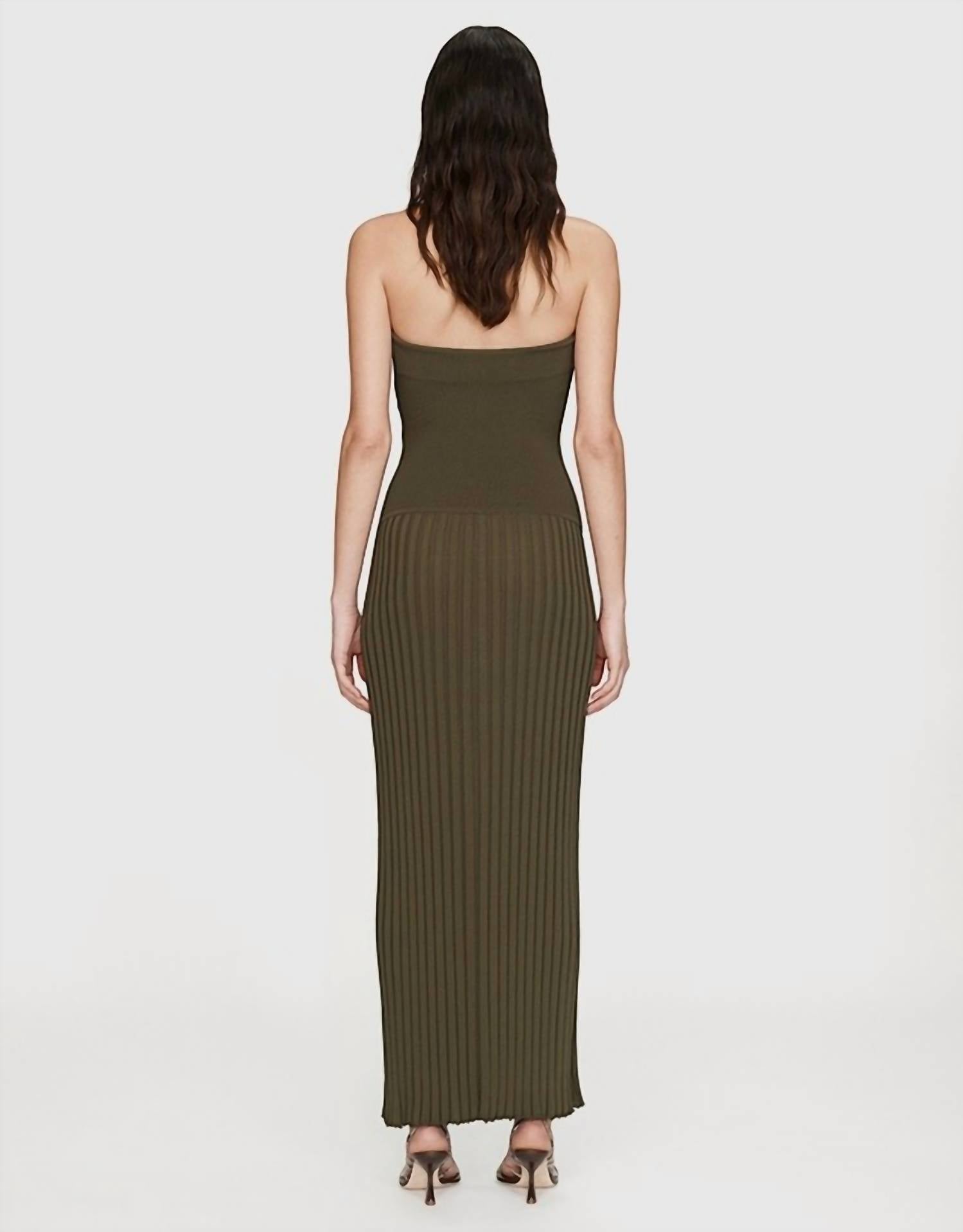 Christopher Esber - Slashed Knit Sunray Strapless Dress