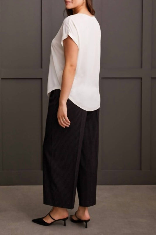 Tribal - Crewneck Liner Top With Cuff