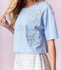 Peach Love - Bow cutout top