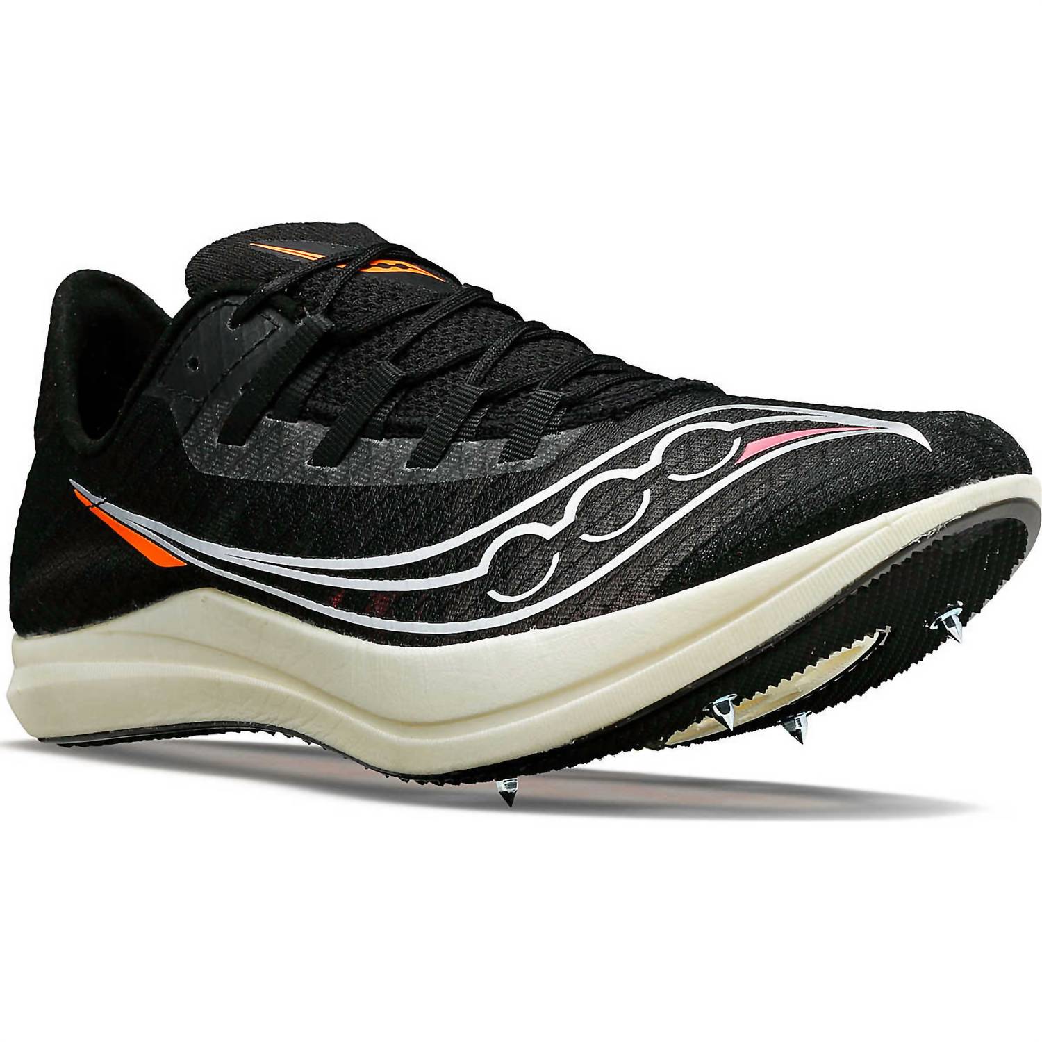 SAUCONY Women's Terminal Vt Spike Shoes in black vizi - women's shoe - alternate view