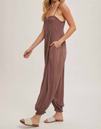 Bluivy - Shoulder Tie Jumpsuit