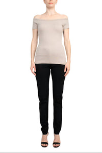 Alberto Makali - Off The Shoulder Solid Spandex Top