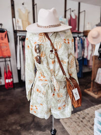 Polagram - Leaf Print Button Up