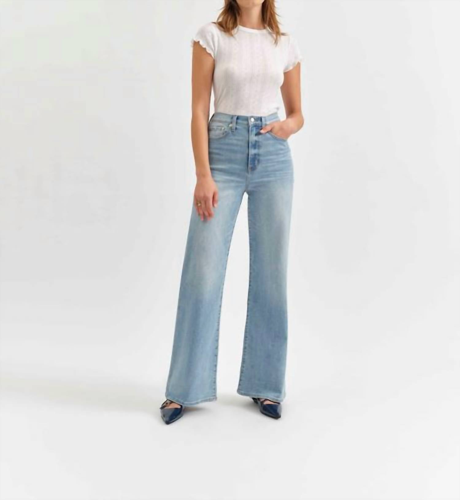 DAZE Far Out High Rise Wide Leg Jean in blooming vintage - women's jeans
