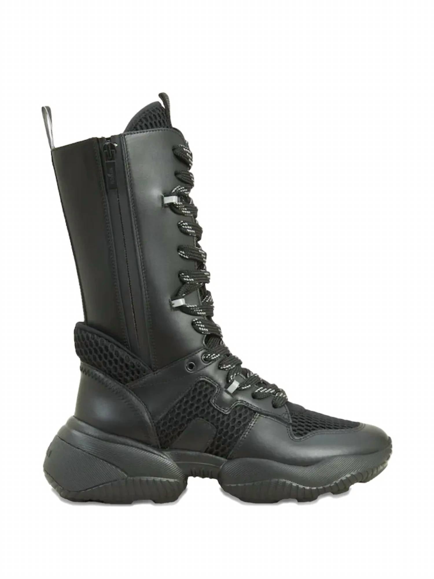 Hogan - Women's Interaction Lace-Up Leather Boots