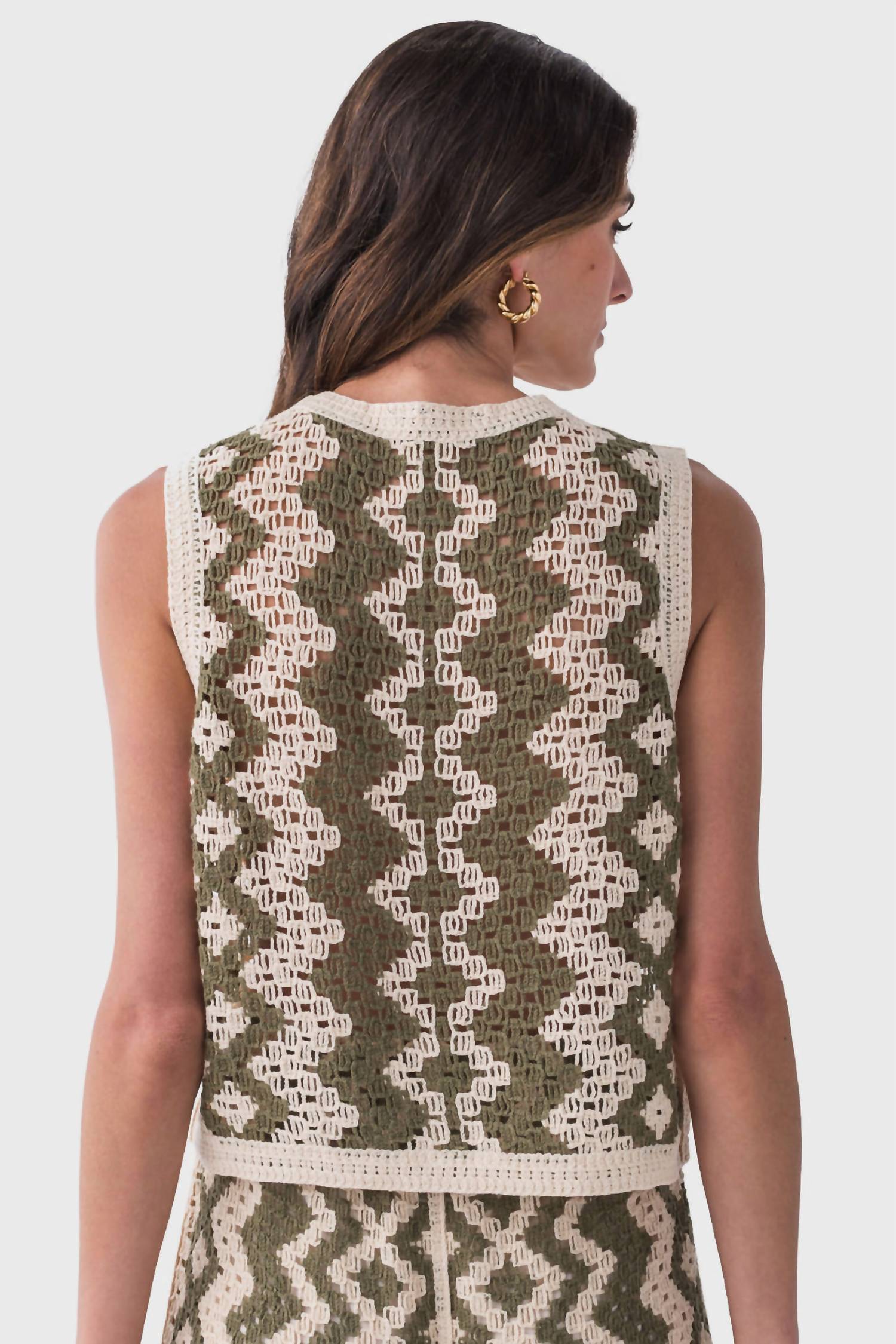 Rd International - Crochet Button Vest