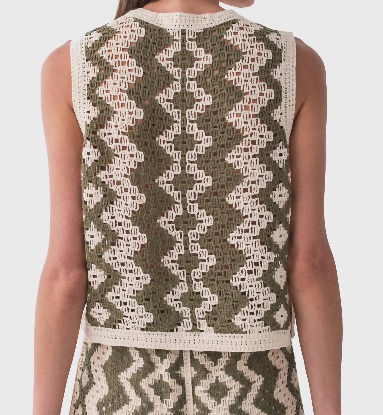 Rd International - Crochet Button Vest