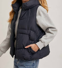 Bluivy - ZIPPER DOWN PUFFER HOODED VEST