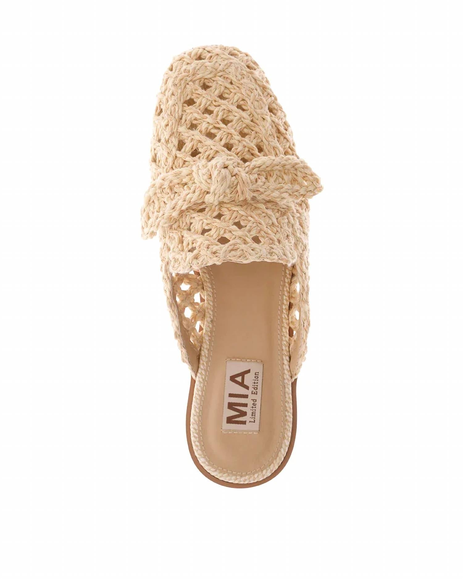 Mia - Women's Layce Raffia Mule