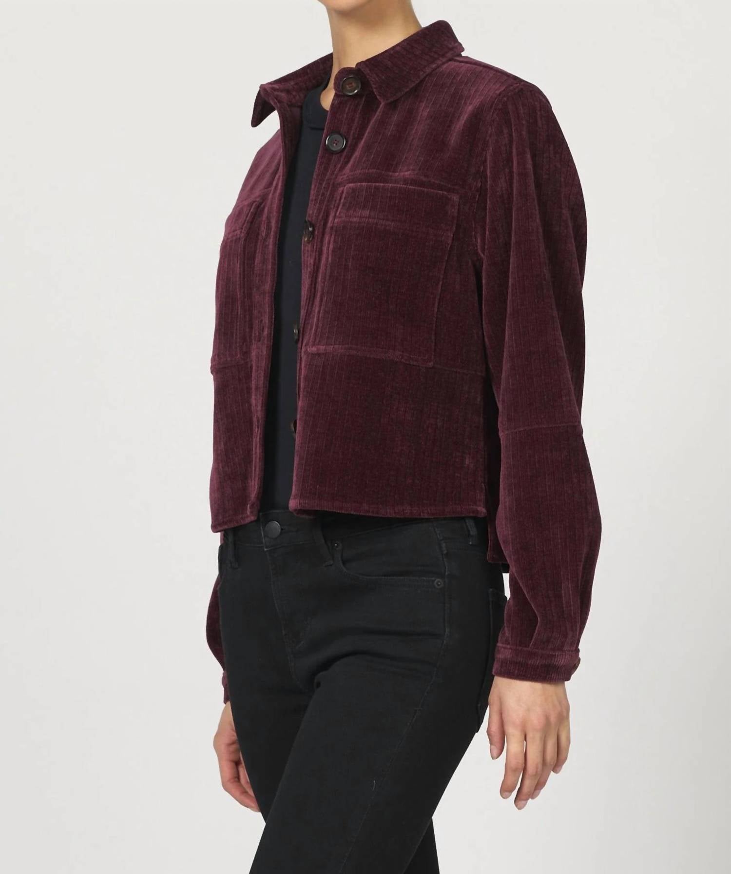 Dear John Denim - Gina Cropped Button Front Chenille Jacket