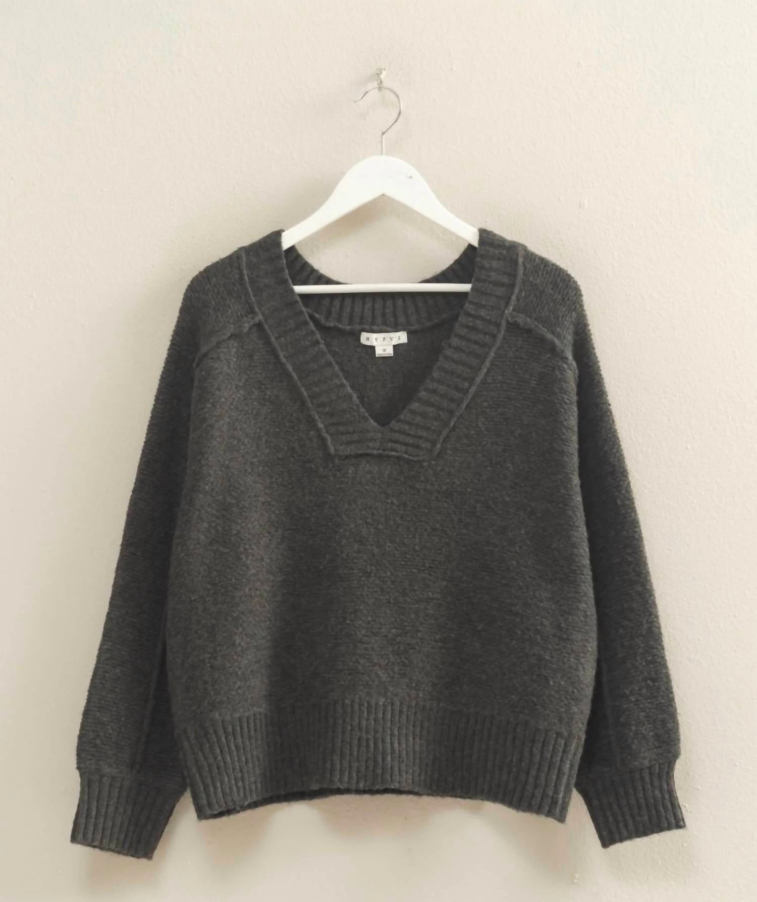 Hyfve - Women's Long Sleeve V Neck Sweater