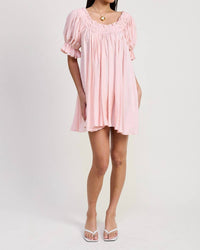 Emory Park - Mini Embroidery Short Puff Sleeve Dress