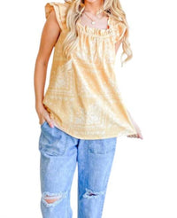 And The Why - There She Goes Flutter Sleeve Top