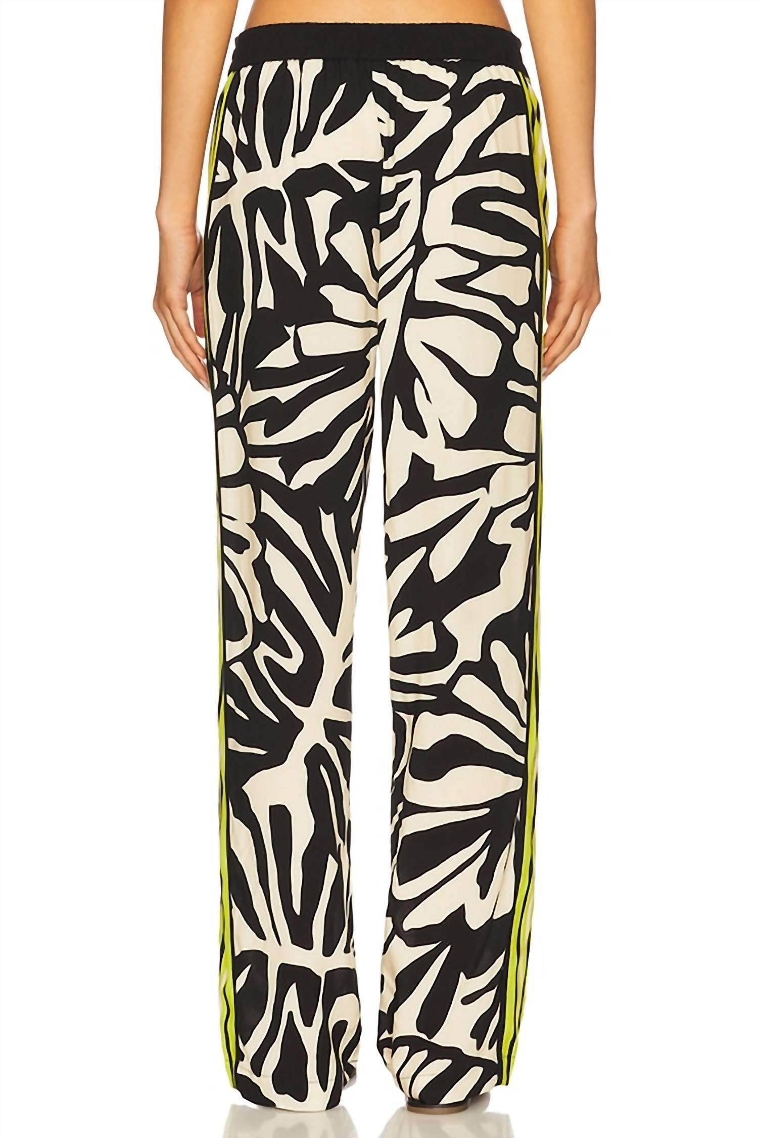 LE SUPERBE BOHEMIAN RHAPSODY BEACH BOXER PANTS in zebra leaf - women's pants - view 4
