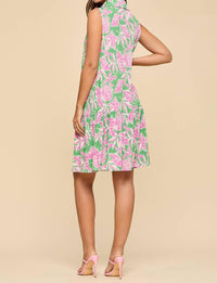 Dear Scarlett Coastal Breeze Collared Summer Dress in aqua mint - women's dress - alternate view